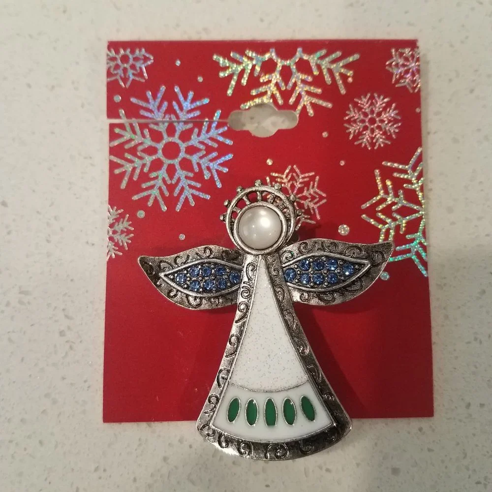 3/$15 Rhinestone Angel Pin NWT